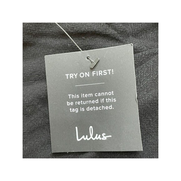 Lulus Summer Journey Women's Dress Midi Sheath TieFront Cutout Side Slit S Black - Picture 10 of 11